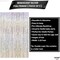 Iridescent Silver Backdrop Curtain - XtraLarge, 3.2x8 Feet Pack of 2 | Silver Fringe Backdrop | Silver Streamer Backdrop, Iridescent Ramadan Decorations for Home | Graduation Decorations